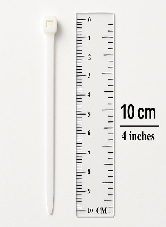 Tidy Fox Self Locking Cable Ties | White | 4 inch x 2.5 mm (10 cm) | 100 nos - Image 2